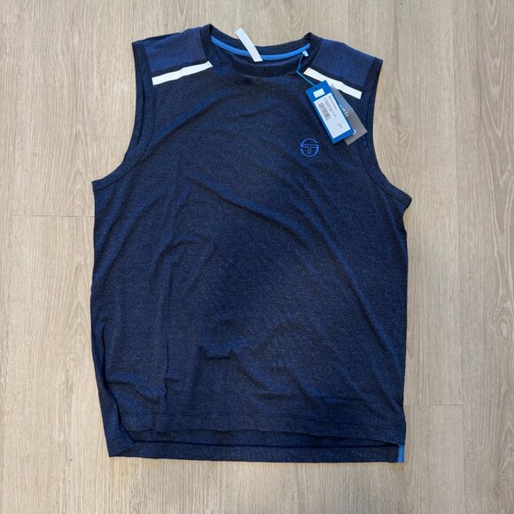 Sergio Tacchini Attivo Damarindo Tank- Maritime Blue Size Small - Picture 6 of 8